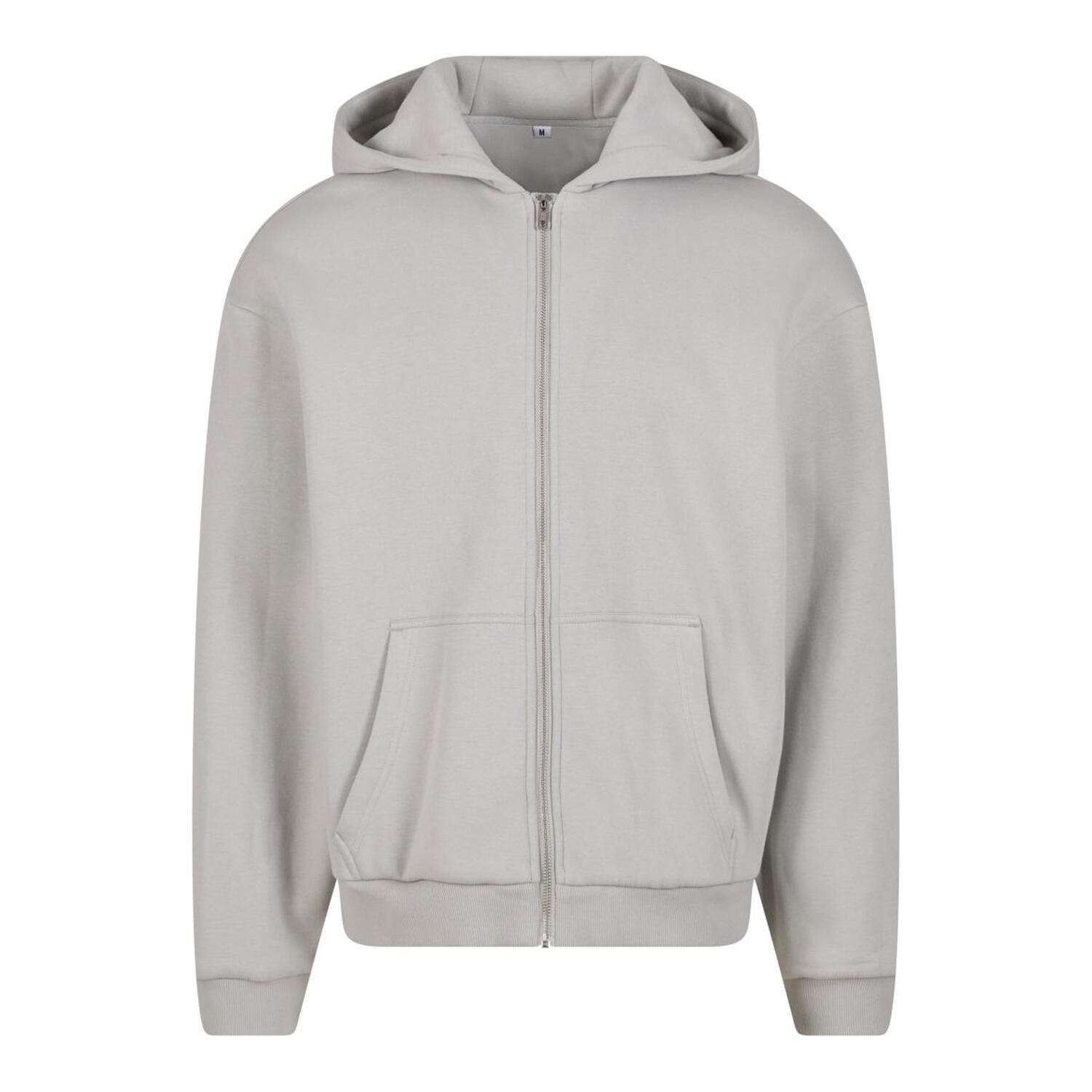 Build Your Brand Unisex Adult Fluffy Full Zip Hoodie