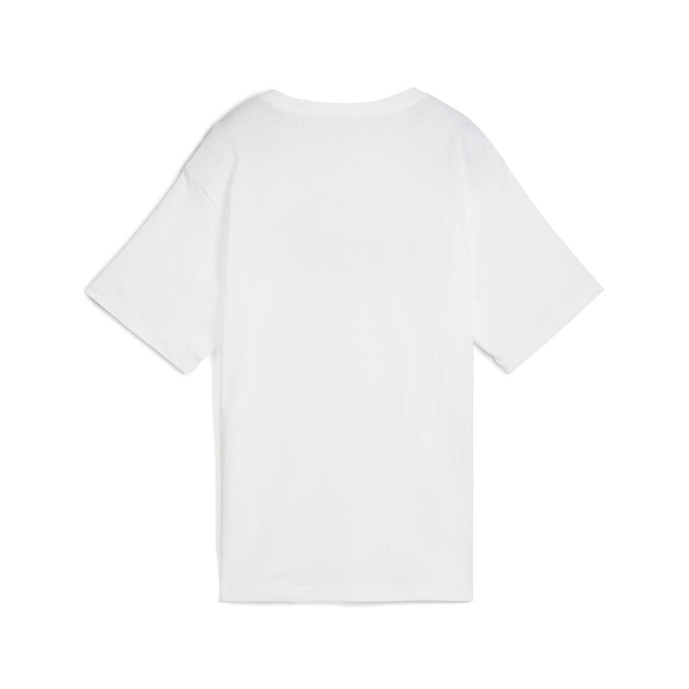 Damska luźna koszulka Essentials z logo No.1 PUMA White