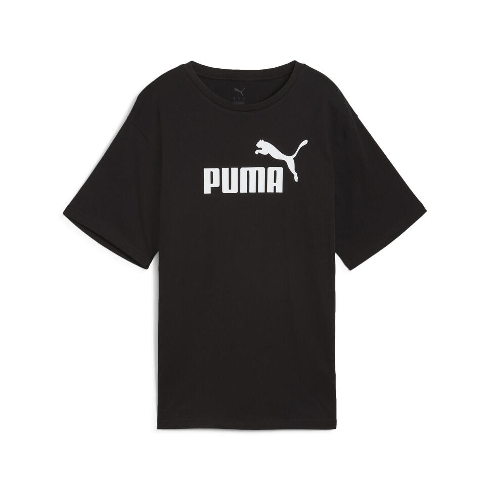 Damska luźna koszulka Essentials z logo No.1 PUMA Black