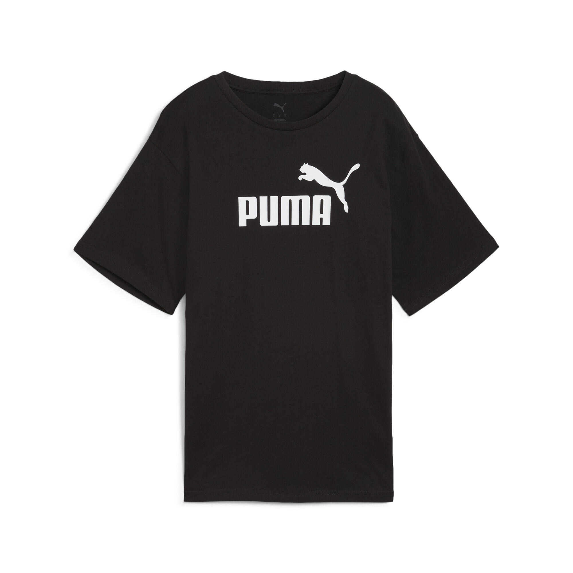 Damska luźna koszulka Essentials z logo No.1 PUMA Black