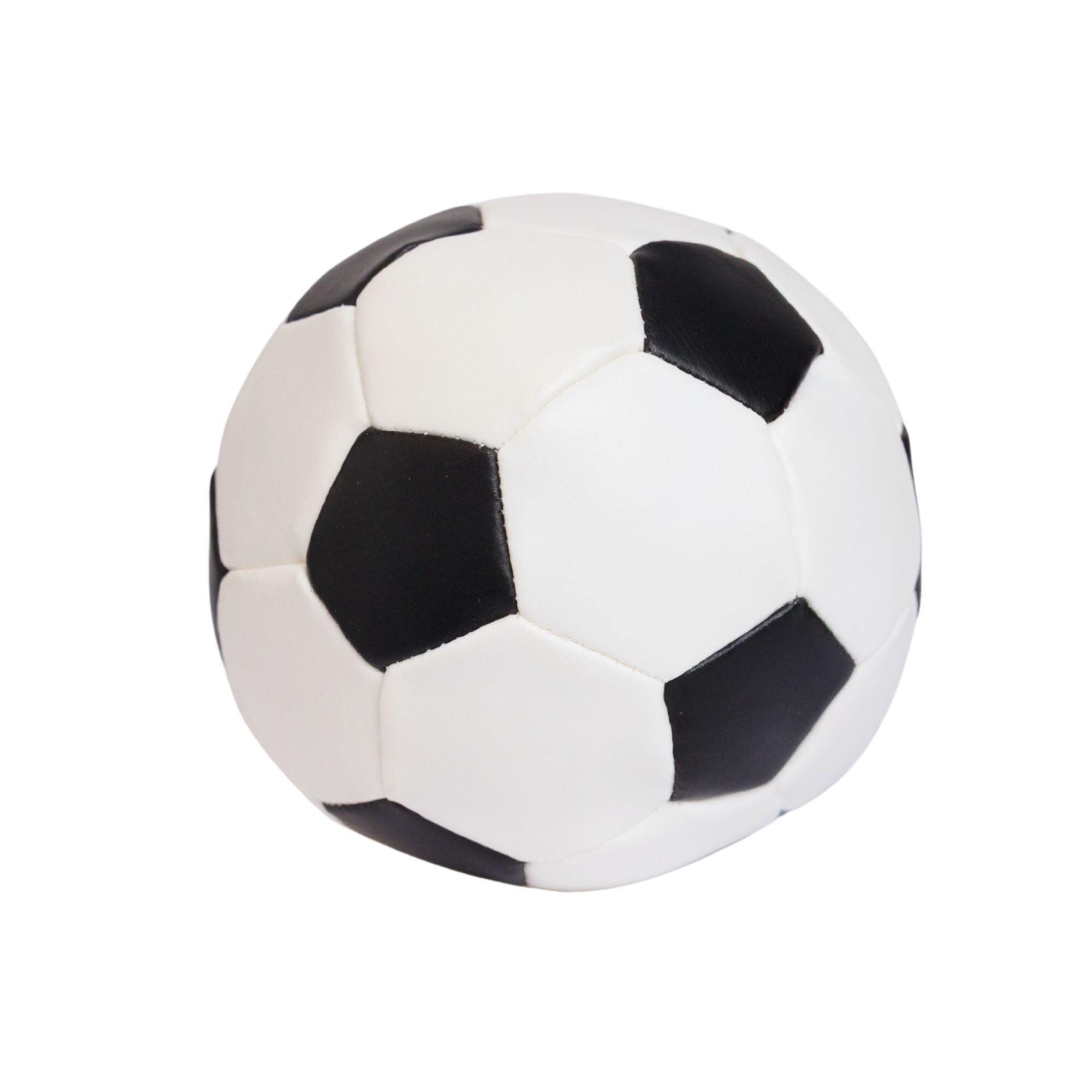 ALLDORO Kleiner Softball für Kinder Ø 10 cm, extra weich, schwarz-weißes Fußball-Design