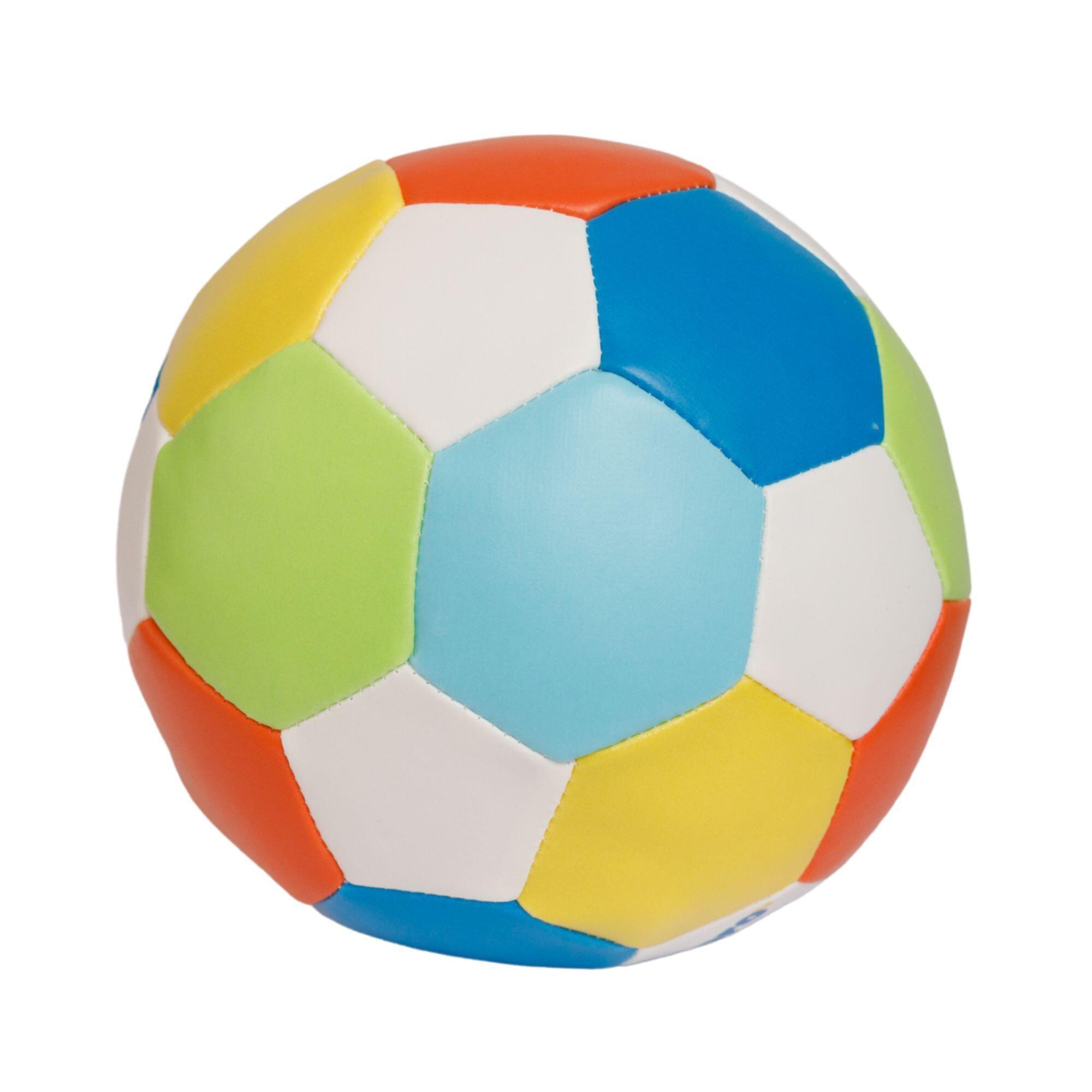 ALLDORO Softball für Kinder Ø 18 cm, extra weich, buntes Fußball-Design