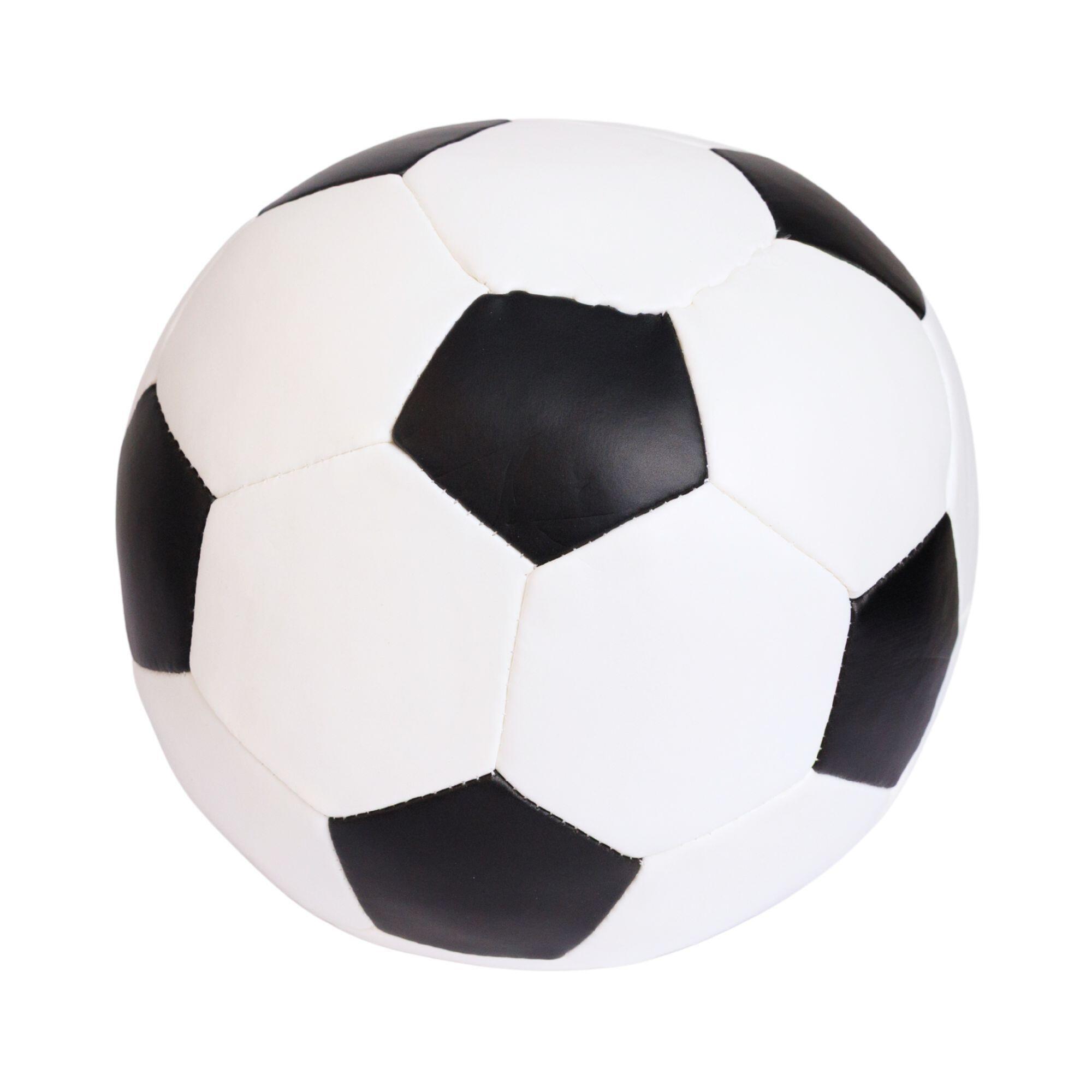 ALLDORO Softball für Kinder Ø 18 cm, extra weich, schwarz-weißes Fußball-Design