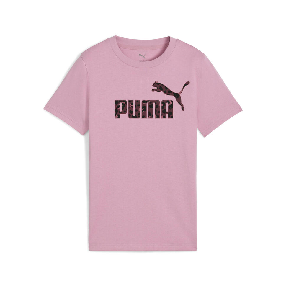 Młodzieżowa koszulka Essentials Graphic ze zwierzęcym wzorem PUMA Poised Pink