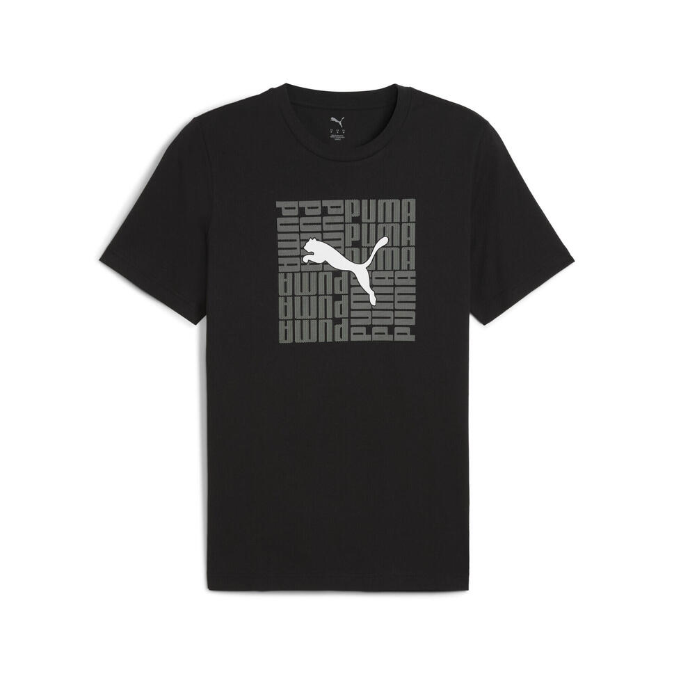 Męska koszulka o kwadratowym kroju z grafiką PUMA Black