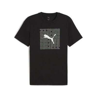 Graphic box t-shirt voor heren puma black