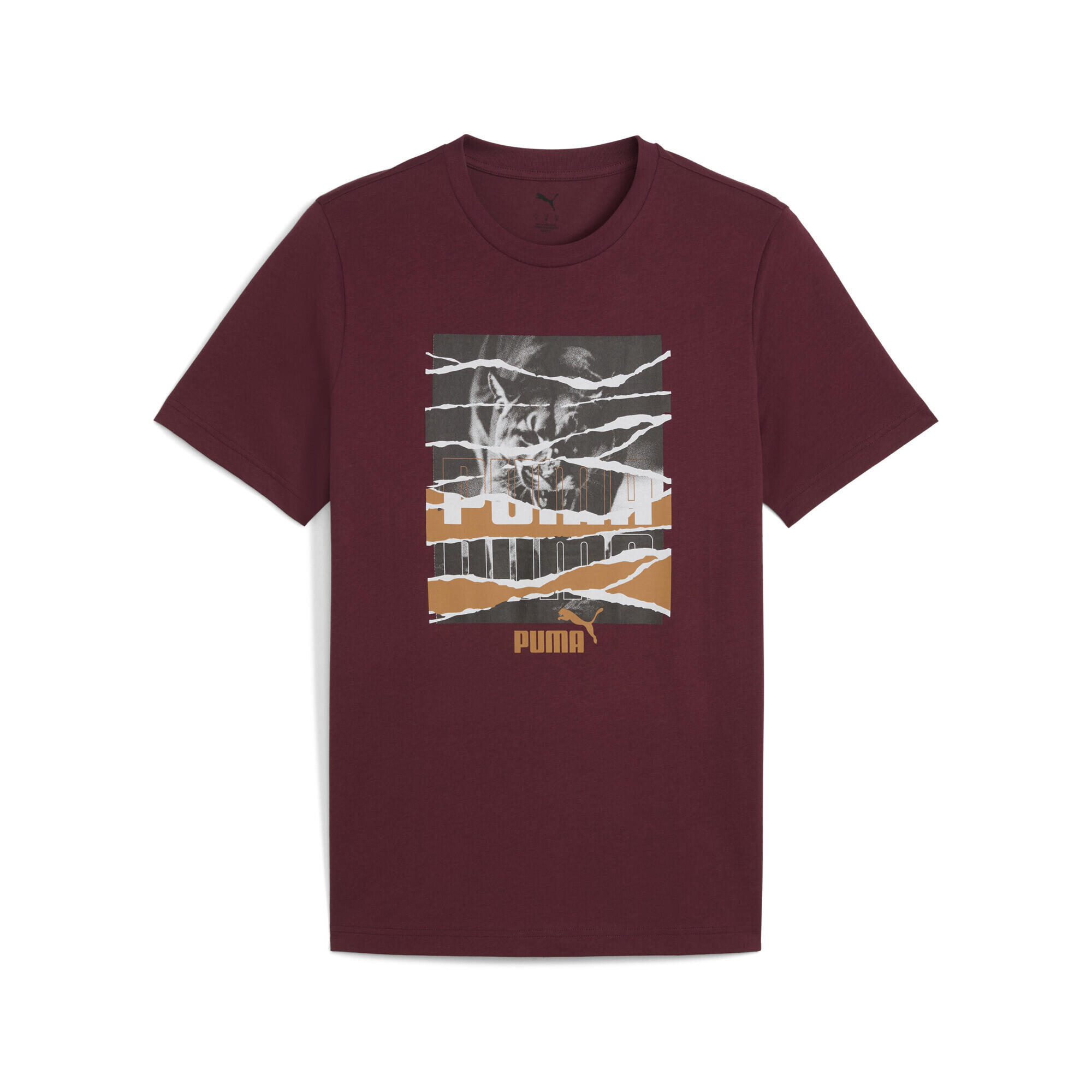 PUMA T-shirt con grafica Photoprint da uomo PUMA Ruby Shimmer Red