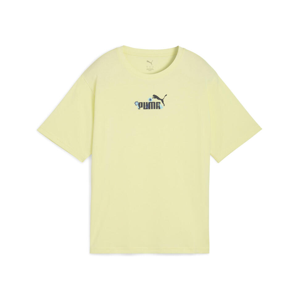 Damska koszulka o luźnym kroju Essentials Nature 2.0 PUMA Gold Moon Yellow