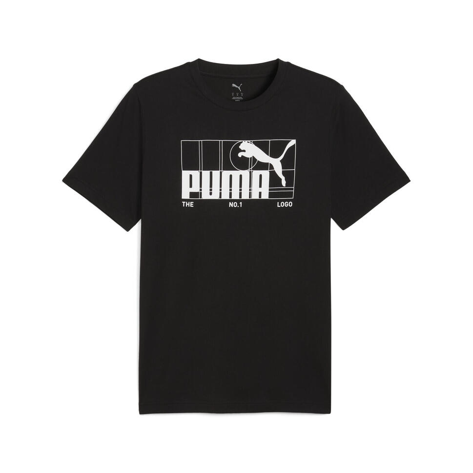 Męska koszulka z grafiką i logo No. 1 PUMA Black