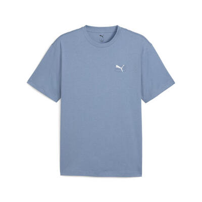Graphic grid t-shirt voor heren puma cool blue