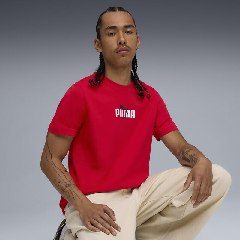 Męska koszulka z grafiką i napisem PUMA PUMA For All Time Red