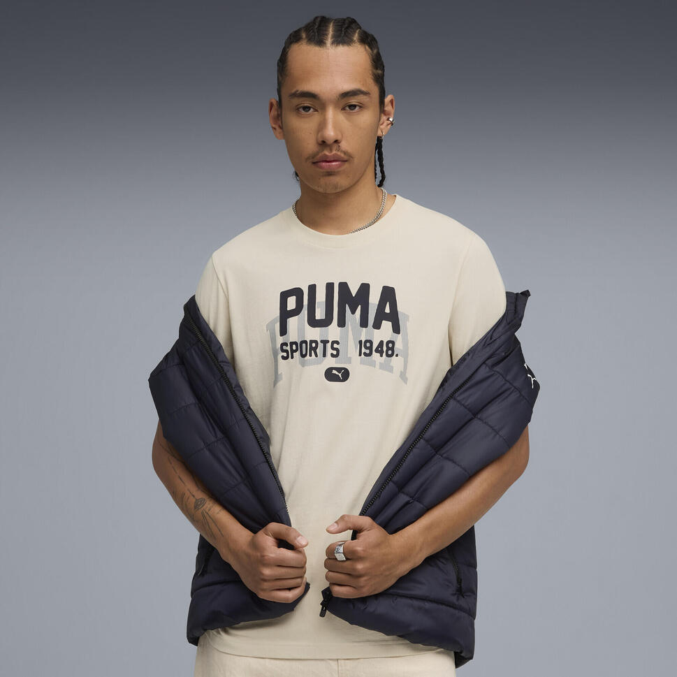 Męska koszulka z grafiką w uniwersyteckim stylu PUMA Alpine Snow White
