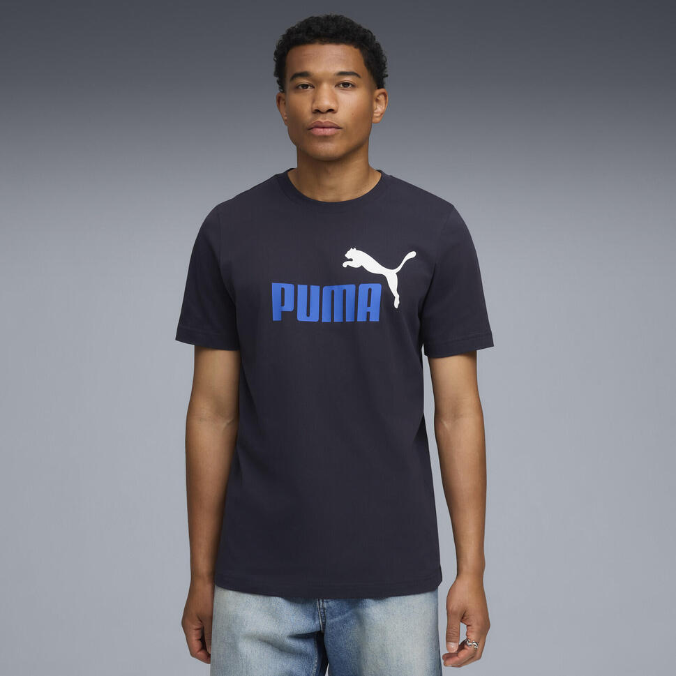 Męska koszulka Essentials z dwukolorowym logo No. 1 PUMA New Navy Blue
