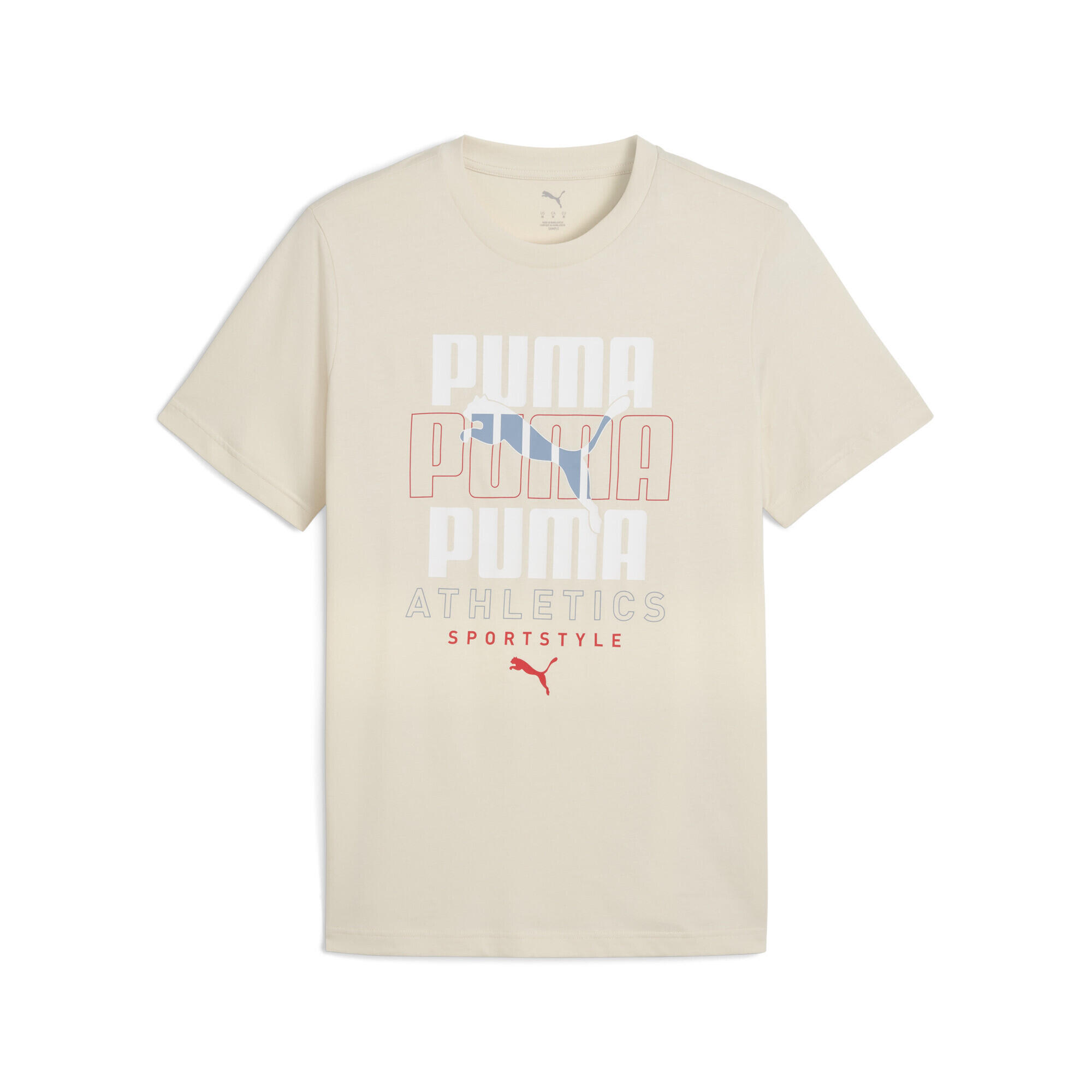 Męska koszulka z nałożonymi na siebie grafikami PUMA Alpine Snow White