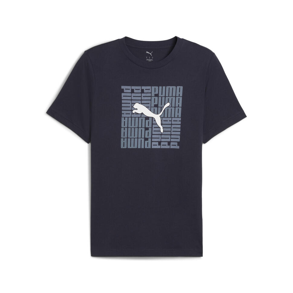 Męska koszulka o kwadratowym kroju z grafiką PUMA New Navy Blue