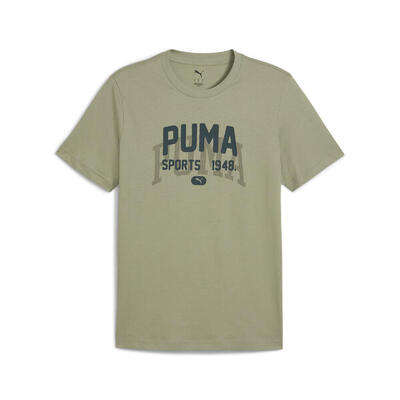 Graphic varsity t-shirt voor heren puma