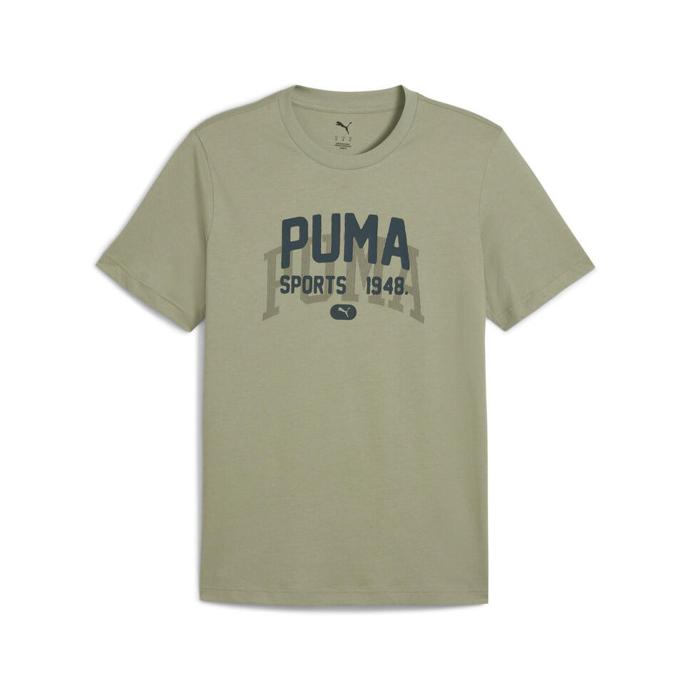 Męska koszulka z grafiką w uniwersyteckim stylu PUMA Lux Army Green