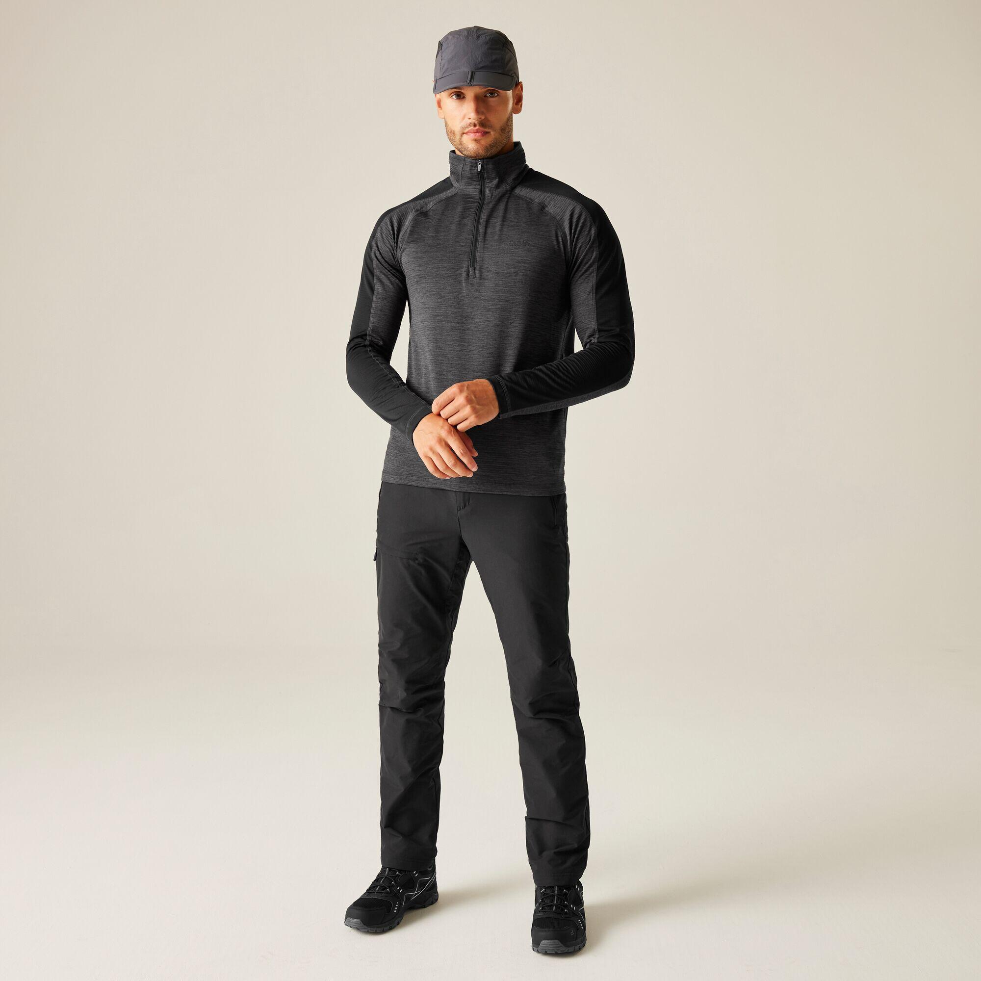 Felpa isolante da uomo Hepley in stretch con mezza zip 3/7