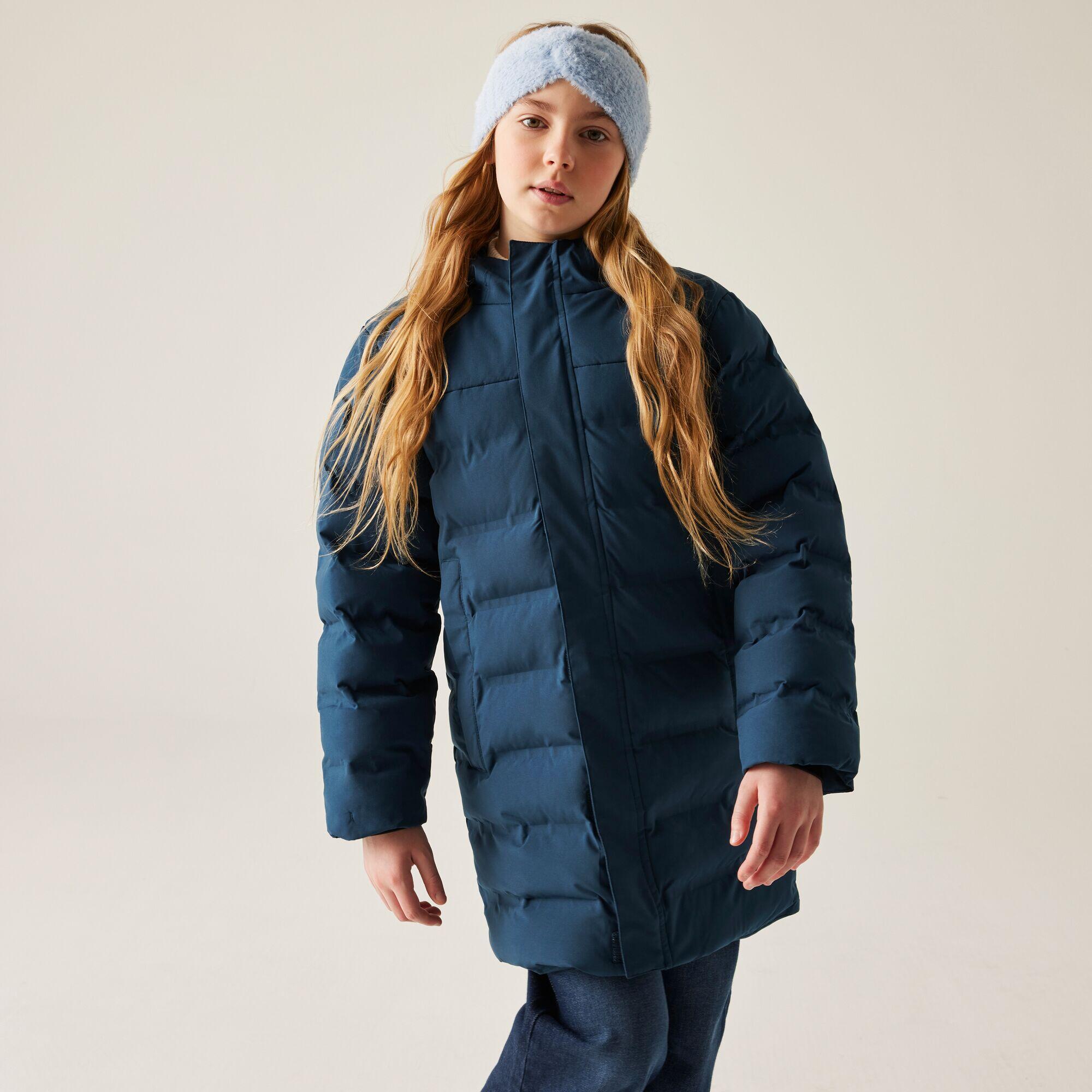 Dare 2b - Veste Imperméable Rembourrée Wander Pour Enfants - Doudoune Synthétique - Bleu|gris - Decathlon