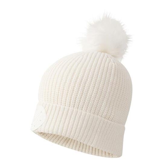 Cappello a maglia con pompon da donna