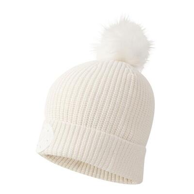 Gebreide muts met pompon voor dames