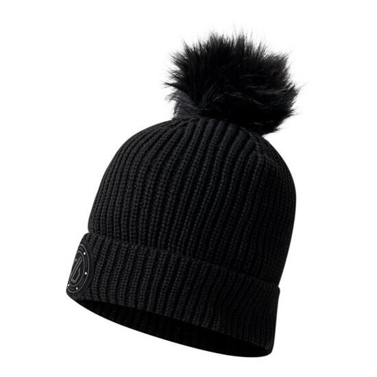 Cappello a maglia con pompon da donna
