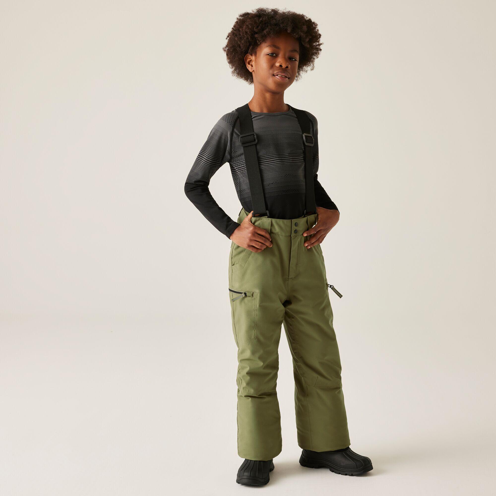 Dare 2b - Salopettes Enfants Pow, Imperméables, Respirantes, Doublées En Polaire Réglables - Pantalon De Ski - Vert - Decathlon