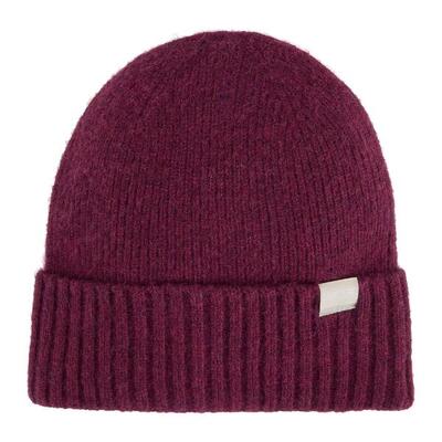Basic geribde beanie muts voor dames