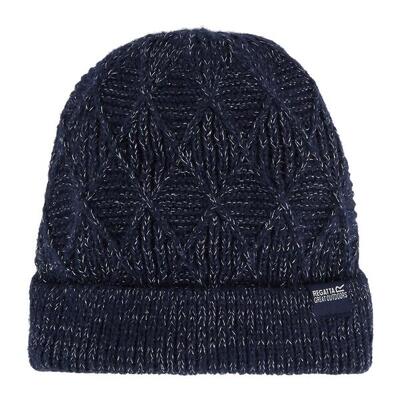 Multimix gebreide beanie muts voor dames