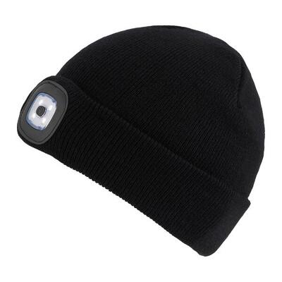 Unisex beanie muts met oplaadbare lamp