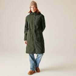 Veste longue Yannta à capuche, imperméable et isolée pour femme