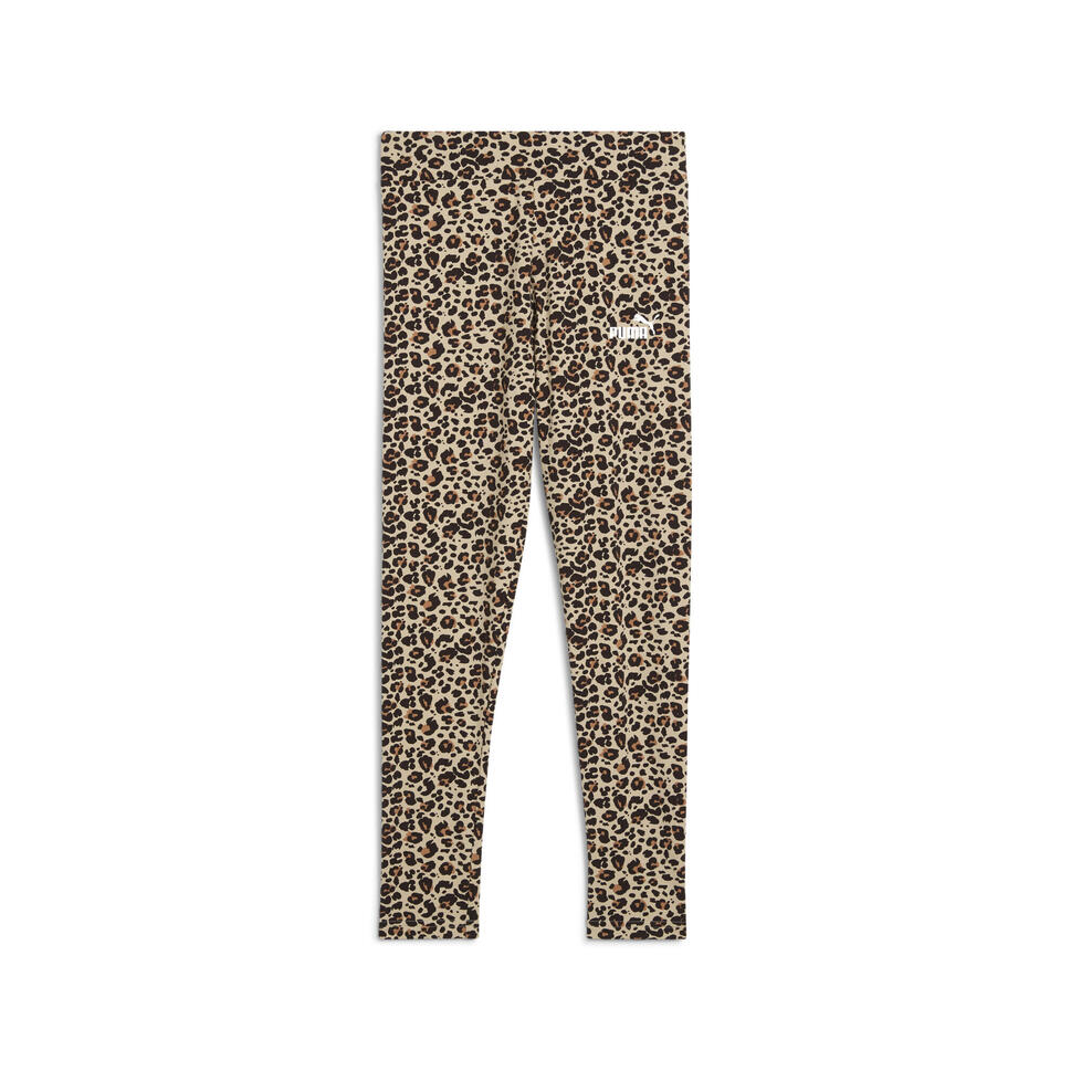 Młodzieżowe legginsy Essentials ze zwierzęcym wzorem PUMA Toasted Almond Beige