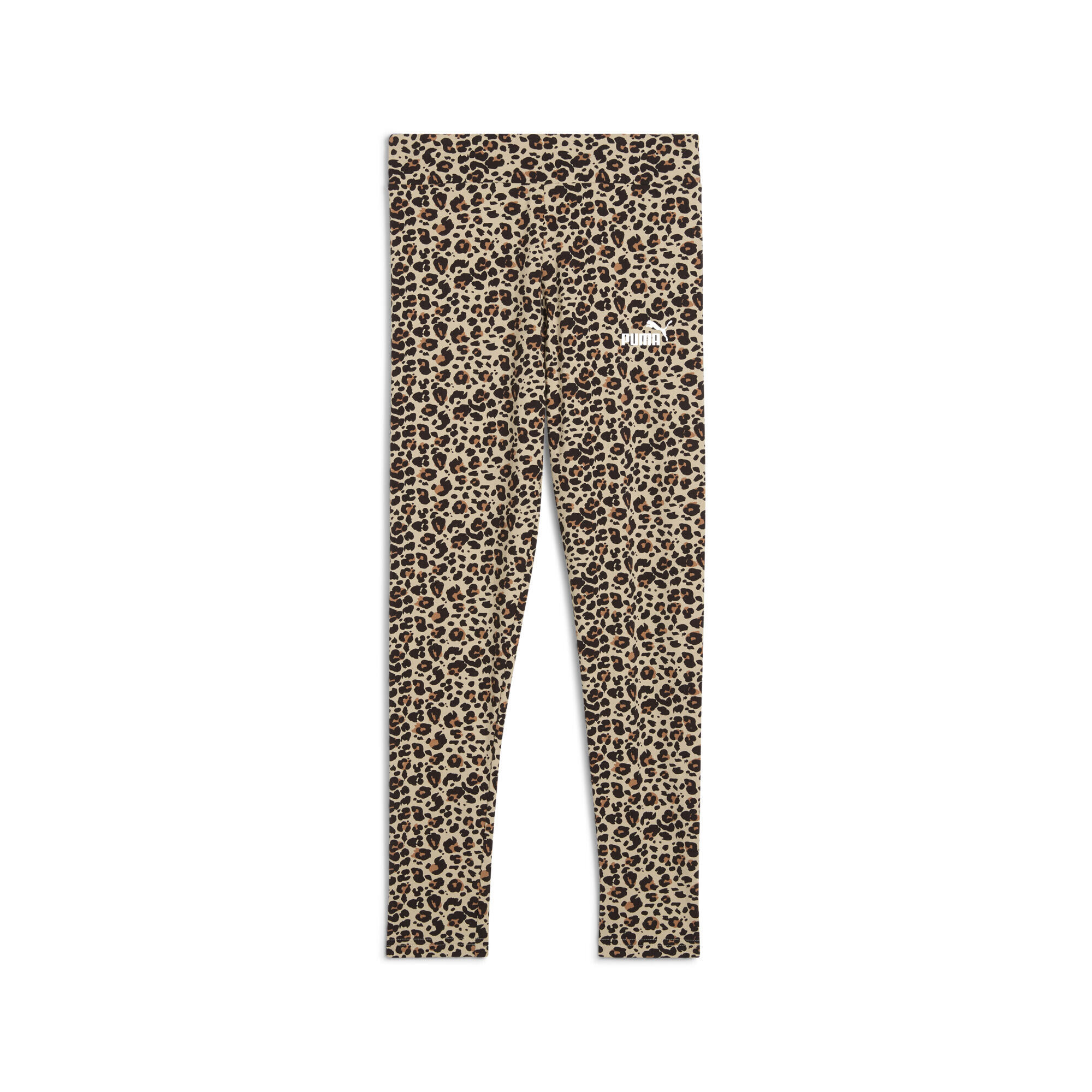 Młodzieżowe legginsy Essentials ze zwierzęcym wzorem PUMA Toasted Almond Beige
