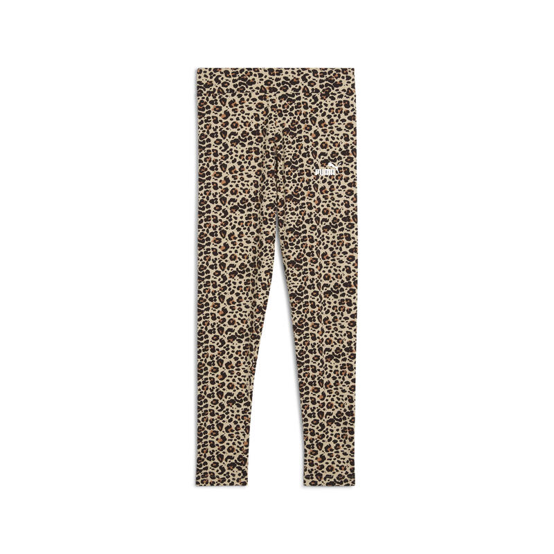 Młodzieżowe legginsy Essentials ze zwierzęcym wzorem PUMA Toasted Almond Beige