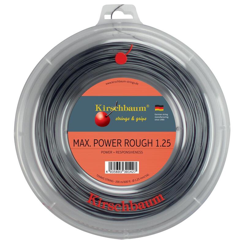 Naciąg do tenisa Kirschbaum Max Power Rough Anthracite 1,20 mm 200 m