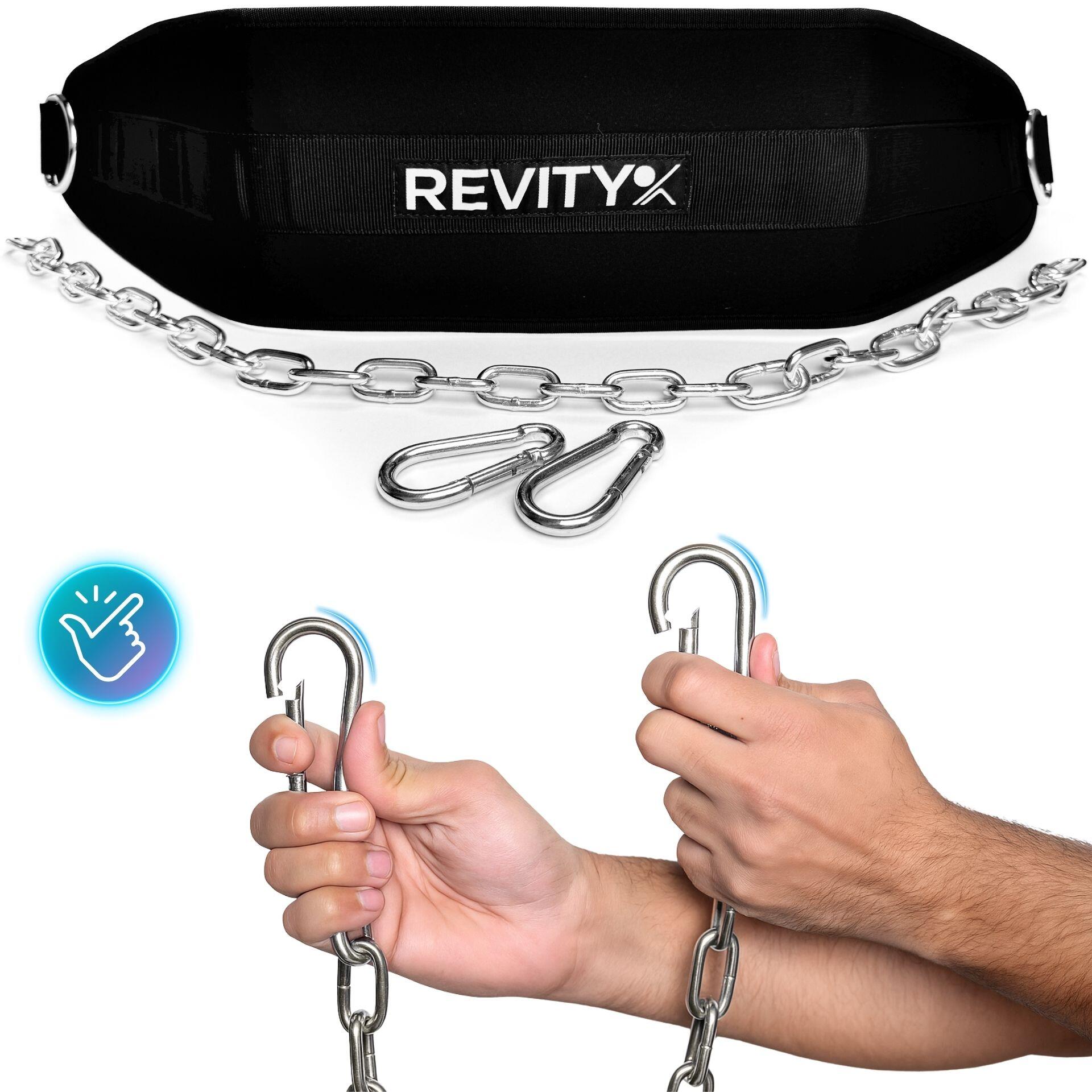 Cinturón de musculación con cadena, entrenamiento de fuerza Dip Belt 4/7