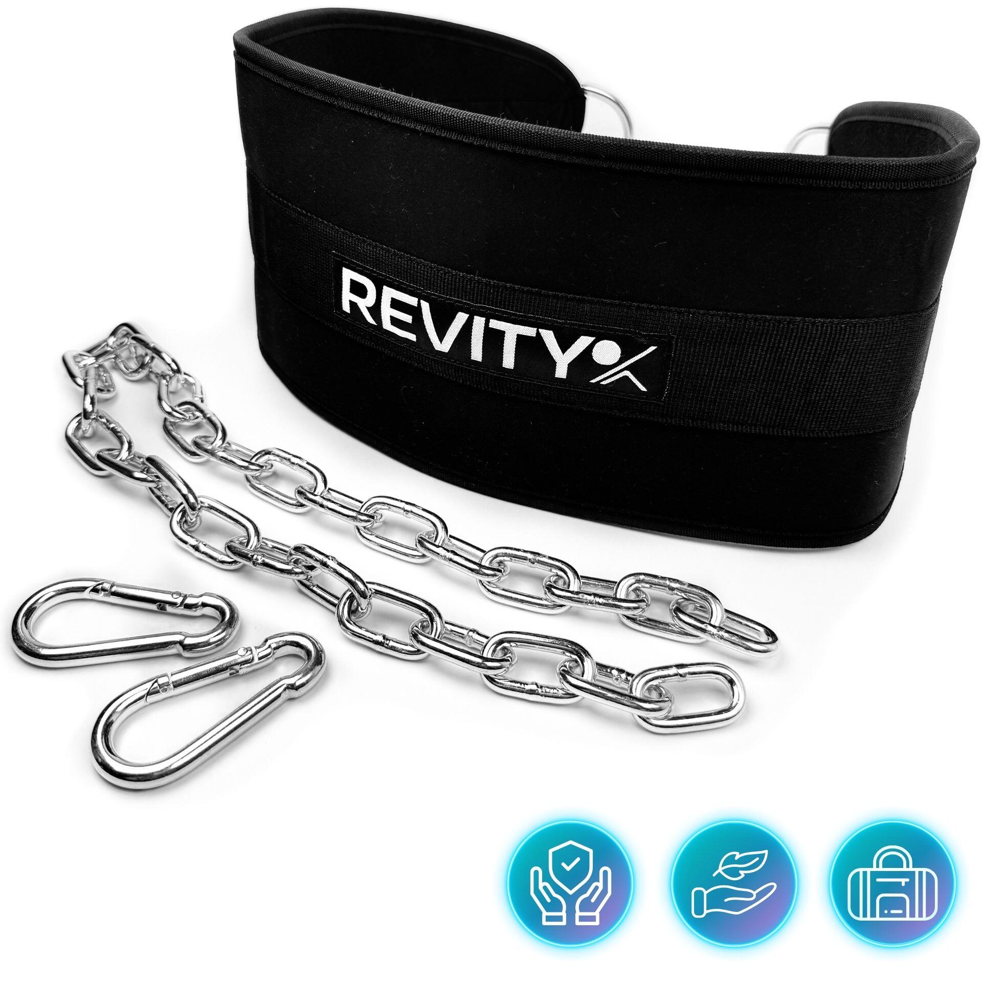 Tigon Ceinture De Musculation Avec Chaîne - Ceinture Dips Et Tractions Réglable