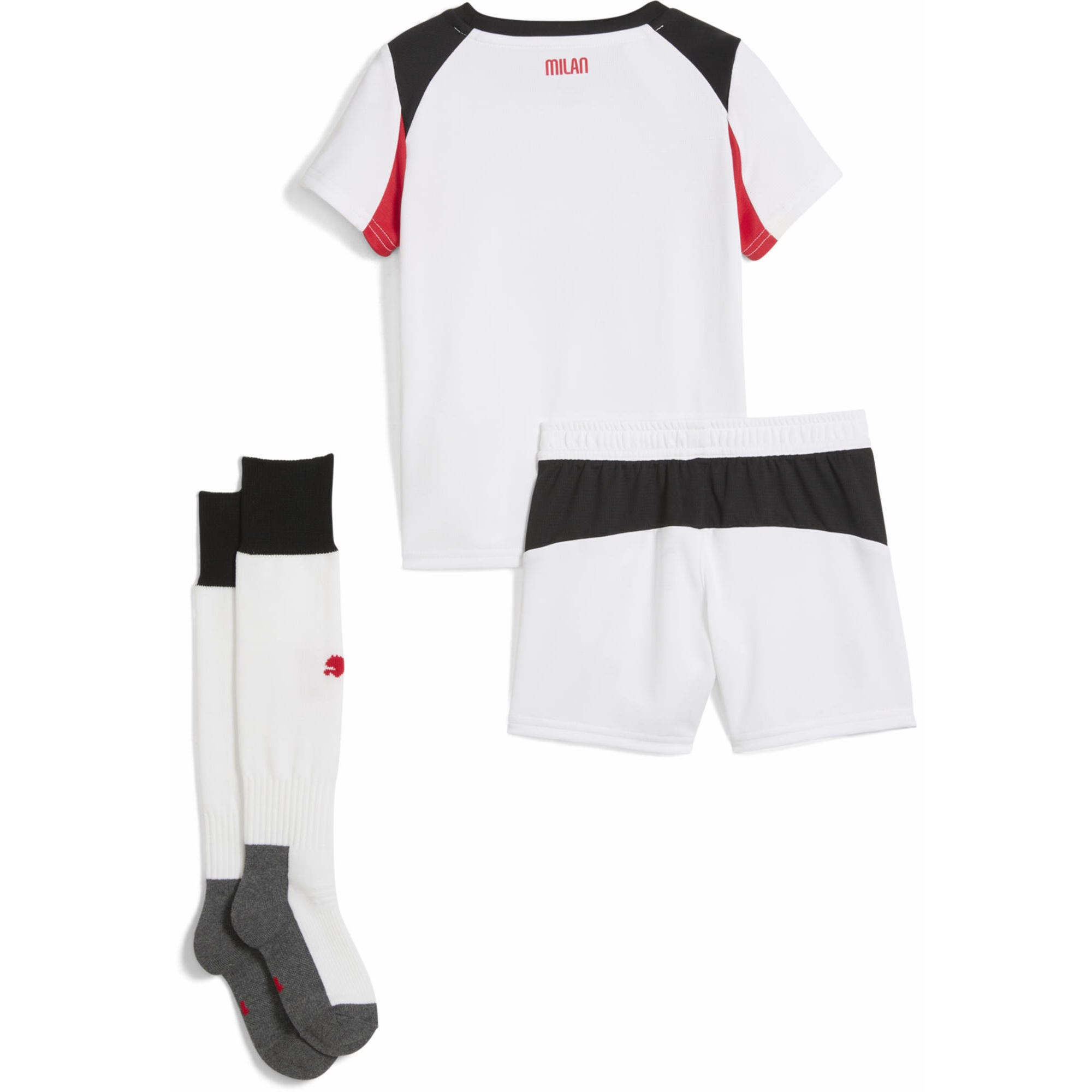 Dziecięcy strój wyjazdowy AC Milan 25/26 PUMA White For All Time Red