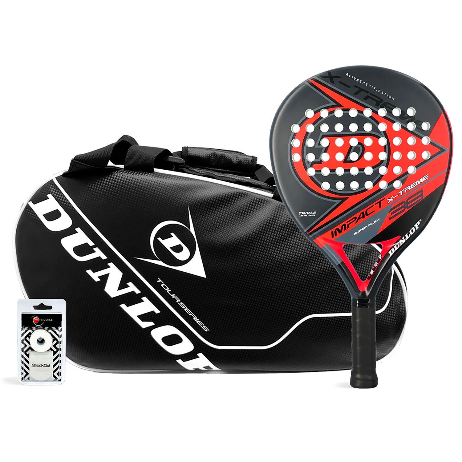 DUNLOP Pack Dunlop Impact Xtreme Red Intro Carbon Bk Wh
