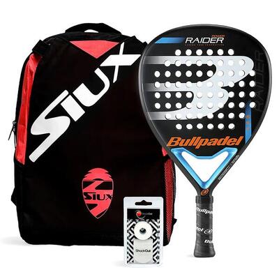 Pack bullpadel raider power blue bag siux mini