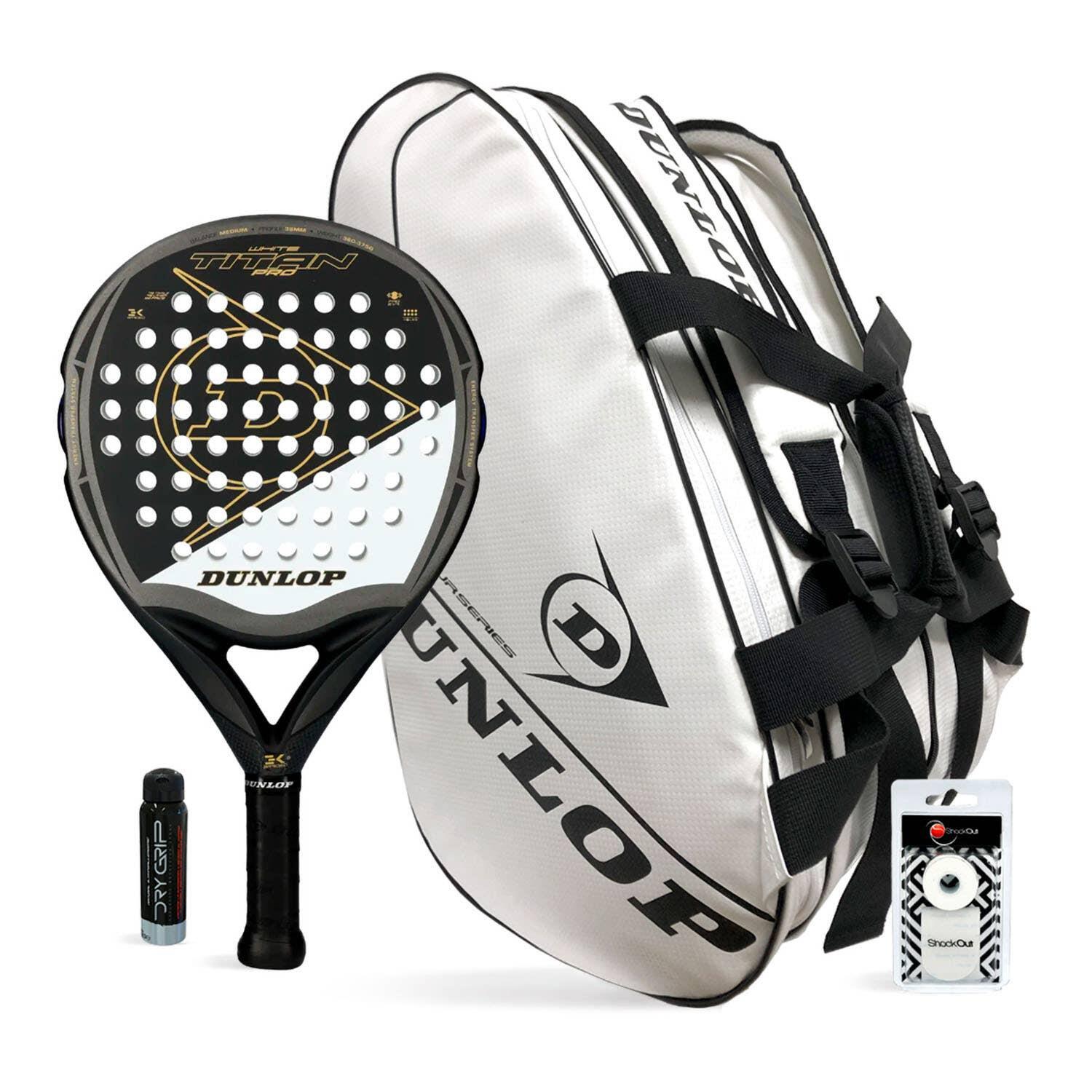 DUNLOP Pack Dunlop Titan Pro White + Tour Carbon White