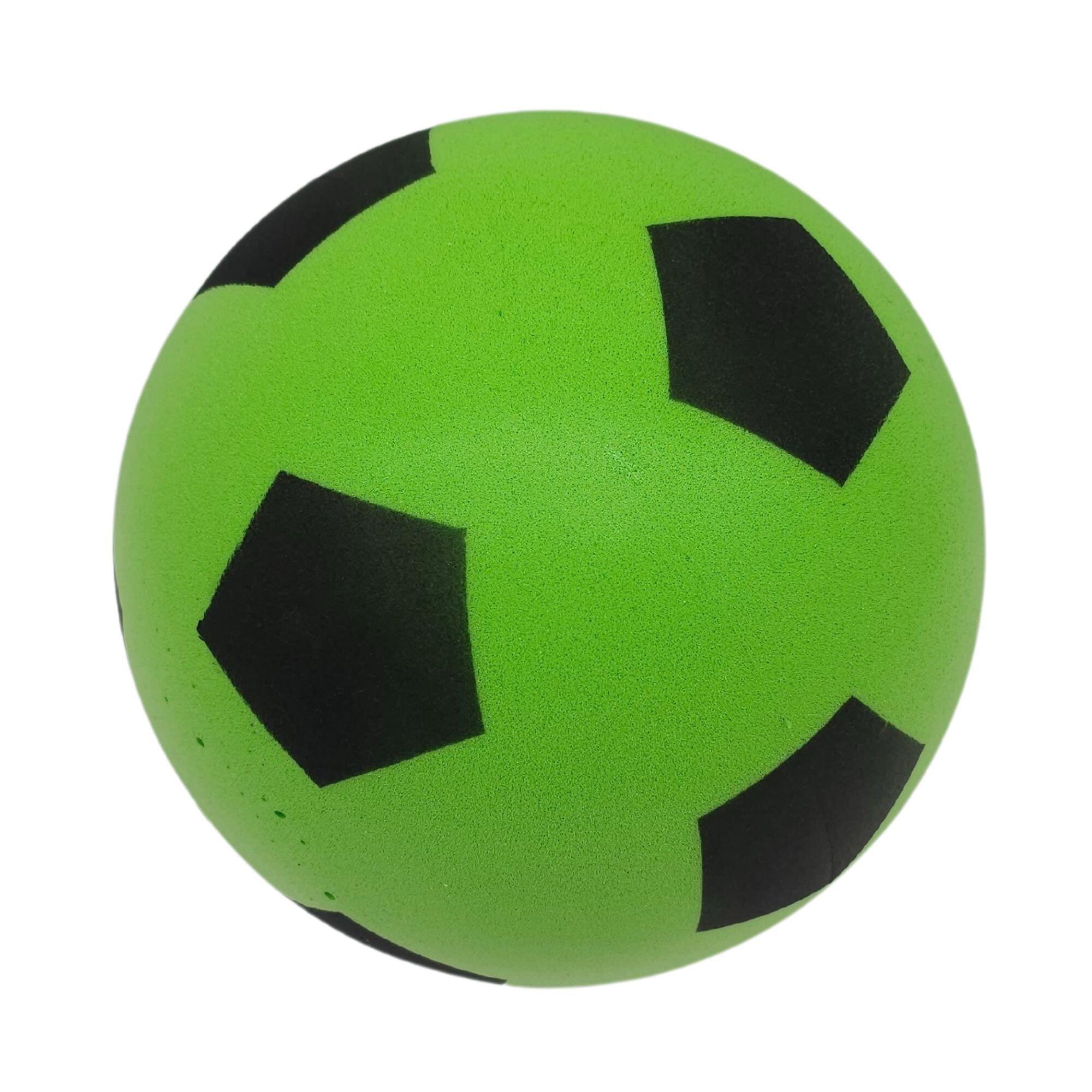 ALLDORO Schaumstoffball Ø 20 cm, grünes Fußball-Design, weicher Ball für Kinder