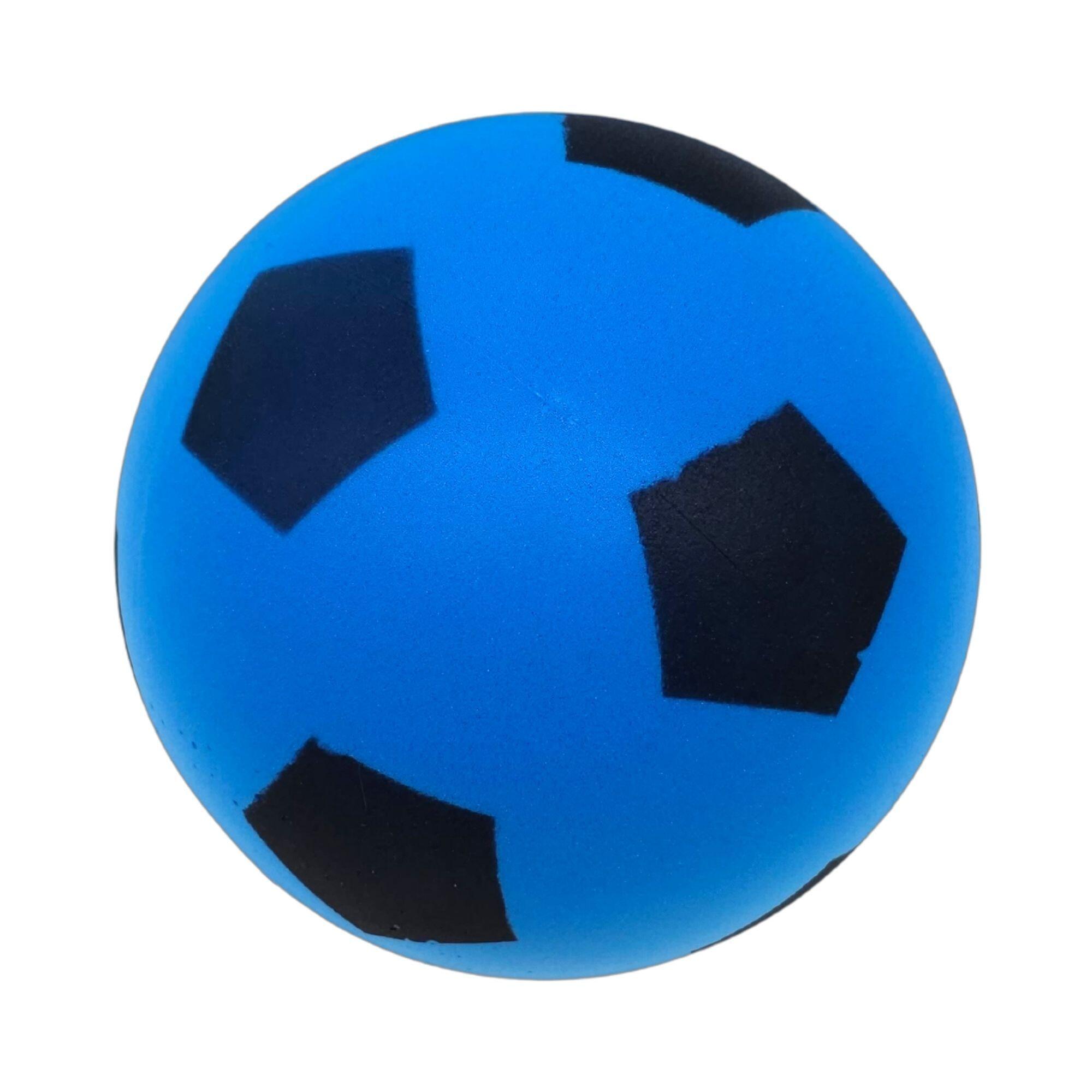 ALLDORO Schaumstoffball Ø 20 cm, blaues Fußball-Design, weicher Ball für Kinder