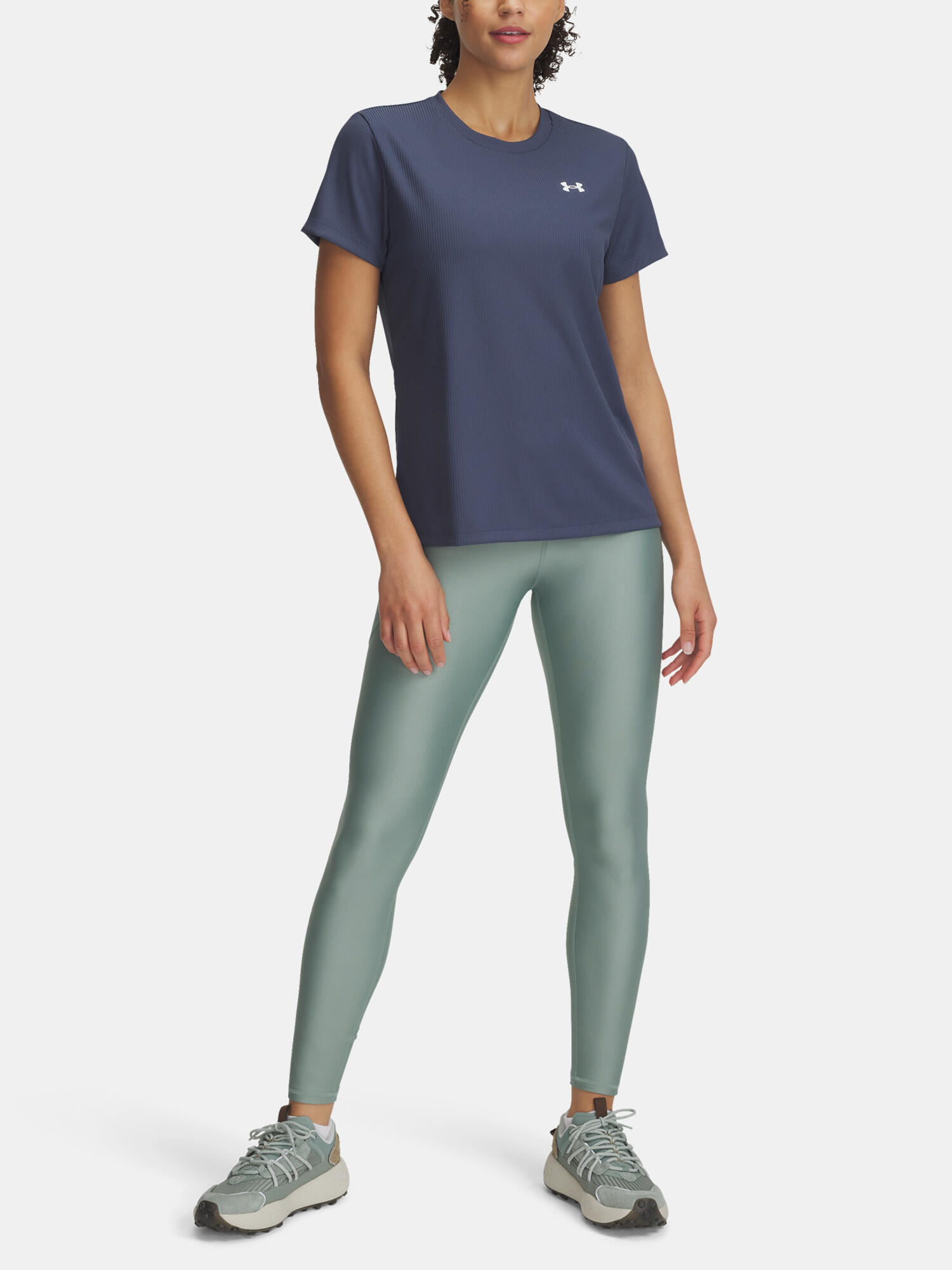 Legginsy Damskie Treningowe Under Armour Szybkoschnące Tech Branded 3/4