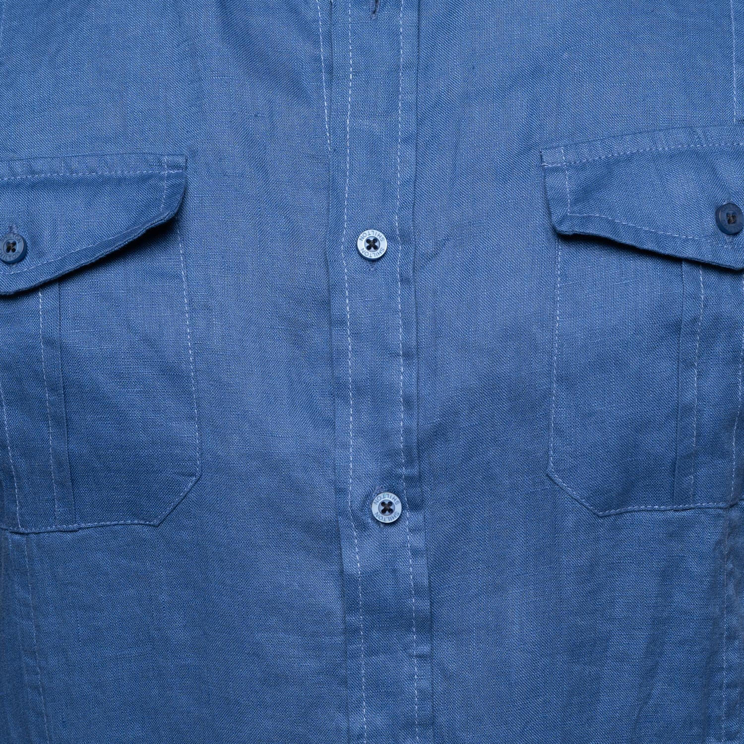 Chemise en lin manches courtes POCKET homme 5/5