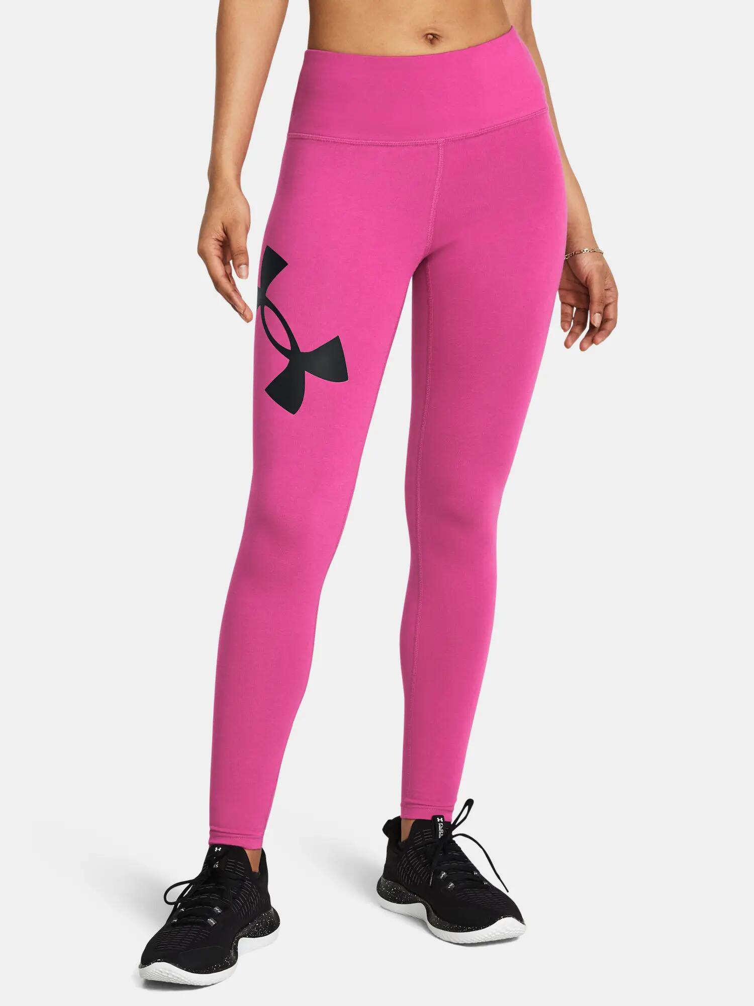 Womens/Ladies Campus High Waist Leggings (Pink/Black) 1/6
