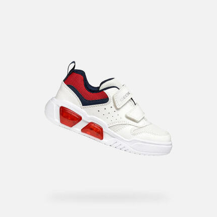 Baskets Garçon ILLUMINUS JUNIOR Blanc/Rouge