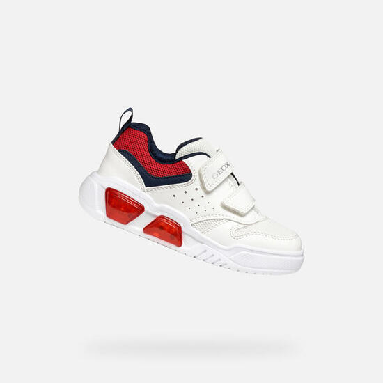 Baskets Garçon ILLUMINUS JUNIOR Blanc/Rouge