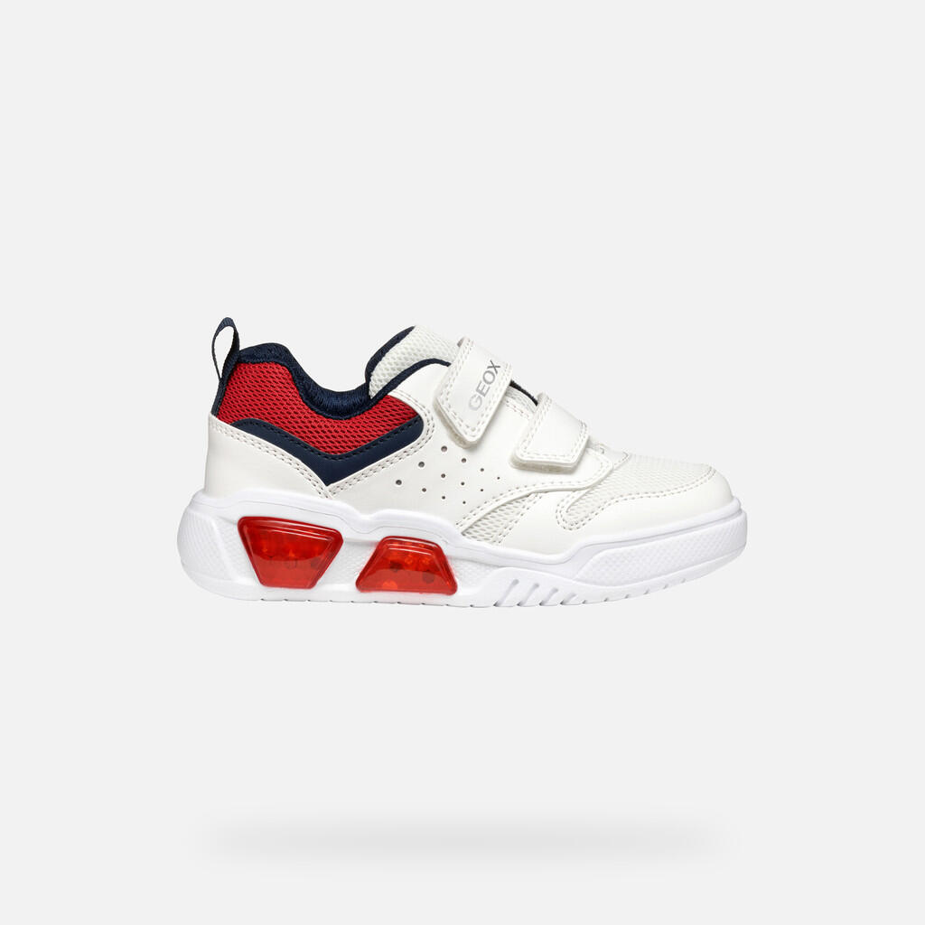 Baskets Garçon J ILLUMINUS BOY Blanc/Rouge 2/7