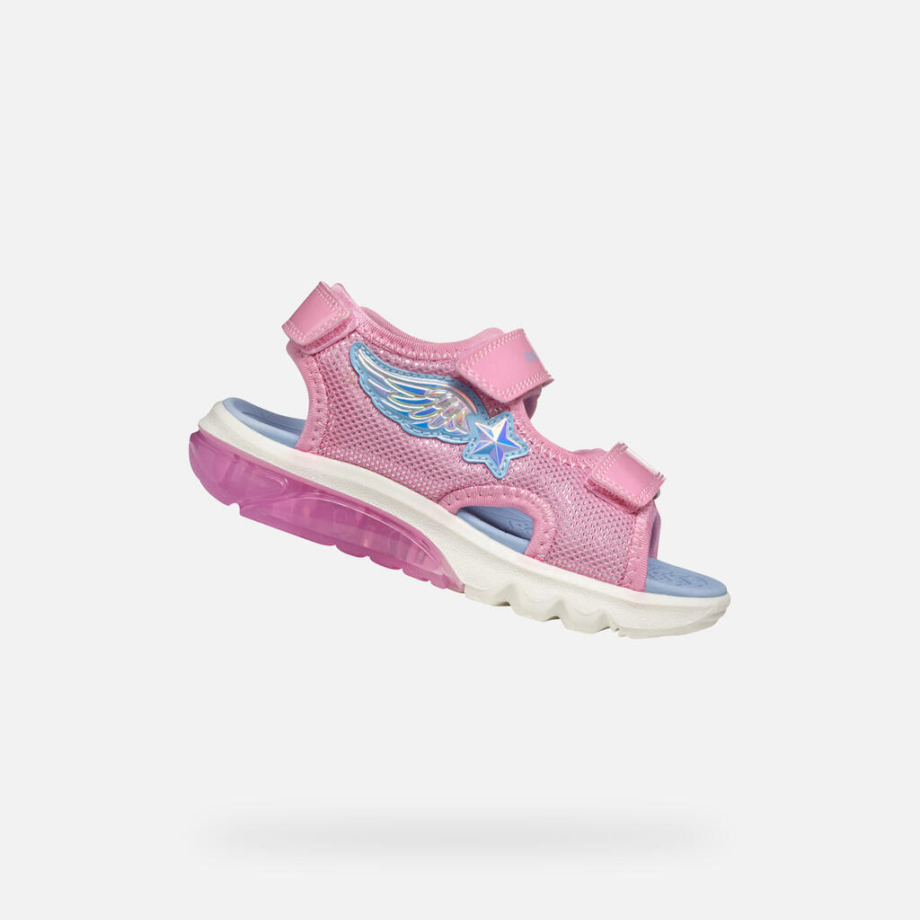 Geox - Baskets Fille Sandal Ciberdron Girl Rose/bleu Ciel Clair - Chaussures De Sport - Bleu|rose - Decathlon